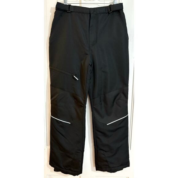 Swiss Tech Snowboarding Ski Pants Womens L Black Reflectors READ - Picture 1 of 7